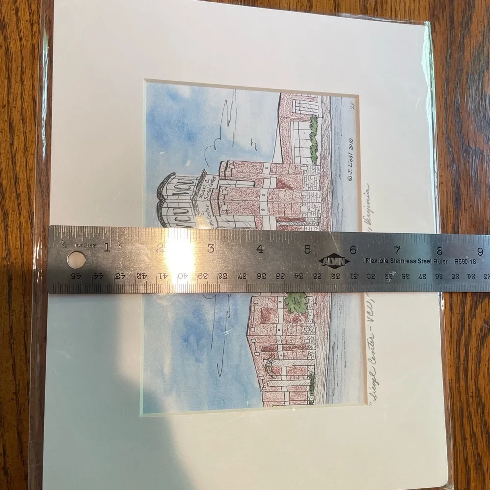 VCU Richmond Landmark - Siegel Center - College University Watercolor - Picture 4 of 4